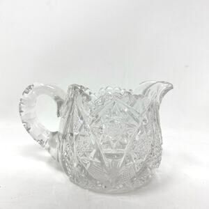 American brilliant cut crystal glass creamer